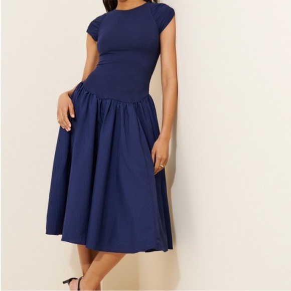 Free People Afternoon Elegance Flowy Midi Dress size small NWT - Picture 1 of 14